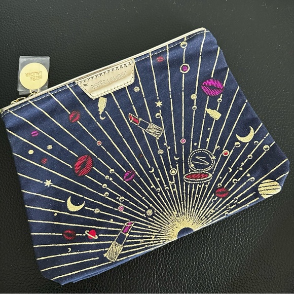Estée Lauder Cosmetic Bag with Zodiac Stickers - Picture 2 of 7